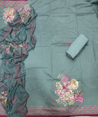 Fancy Jaam Satin Print Suit Set - Yanchi