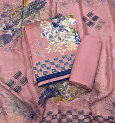 Fancy Jaam Satin Print Suit Set - Yanchi