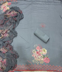 Fancy Jaam Satin Print Suit Set - Yanchi