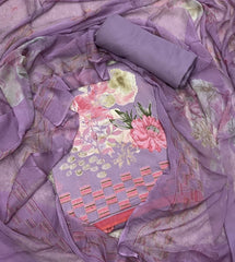 Fancy Jaam Satin Print Suit Set - Yanchi
