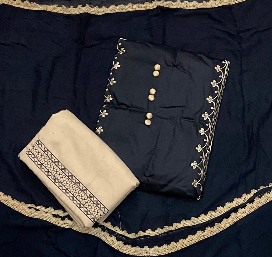 Fancy Jaam Suit Set with Heavy Thread work - Yanchi
