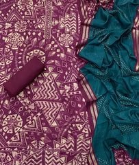 Fancy Musleen Suit Set with nack sequence work - Yanchi