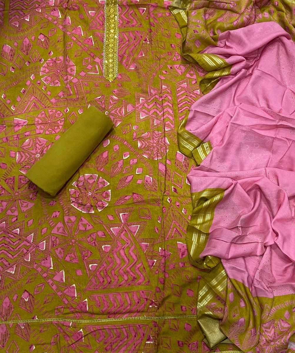 Fancy Musleen Suit Set with nack sequence work - Yanchi