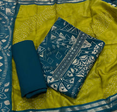 Fancy Musleen Suit Set with nack sequence work - Yanchi