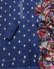 Fancy Musleen Suit Set with nack sequence work - Yanchi