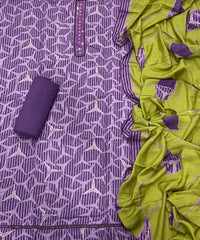 Fancy Musleen Suit Set with nack sequence work - Yanchi