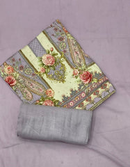 Fancy Muslin Suit Set with Heavy Cutdana Work - Yanchi