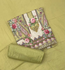 Fancy Muslin Suit Set with Heavy Cutdana Work - Yanchi