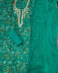 Fancy Organza Suit Set (Real Mirror & Pearl Work) - Yanchi