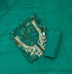 Fancy Organza Suit Set (Real Mirror & Pearl Work) - Yanchi