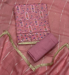 Fancy Ozan Positon Silk Suit Set with Zari & Sequins Work - Yanchi