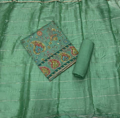 Fancy Ozan Positon Silk Suit Set with Zari & Sequins Work - Yanchi