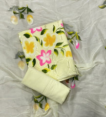 Fancy Pure Cotton Suit Set with Sequins work - Yanchi