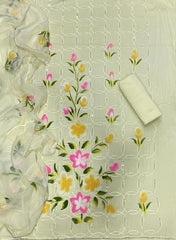 Fancy Pure Cotton Suit Set with Sequins work - Yanchi