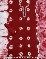 Fancy Pure Cotton Suit Set with Stone work - Yanchi