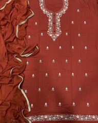 Fancy Pure Jaam suit set with Thread work ￼ - Yanchi