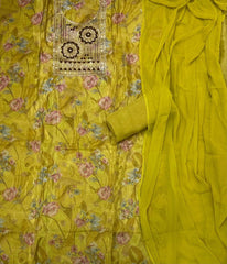 Fancy Shimmer Silk Suit Set with Heavy Zari Thread Work - Yanchi