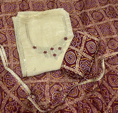 Fancy Shimmer Suit Set with Bits & Sequins Work - Yanchi