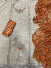 Fancy Shimmer Suit Set with Bits & Sequins Work - Yanchi