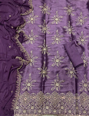 Fancy Shimmer Suit Set with Sequins & Stone Work - Yanchi