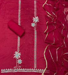 Fancy Shimmer Suit Set with Sequins & Zari Work - Yanchi