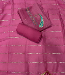 Fancy Shimmer Suit Set with Sequins & Zari Work - Yanchi