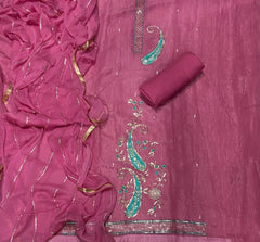 Fancy Shimmer Suit Set with Sequins & Zari Work - Yanchi