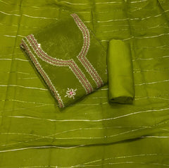 Fancy Shimmer Suit Set with Sequins & Zari Work - Yanchi