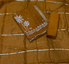 Fancy Shimmer Suit Set with Sequins & Zari Work - Yanchi