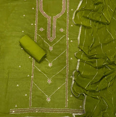 Fancy Shimmer Suit Set with Sequins & Zari Work - Yanchi