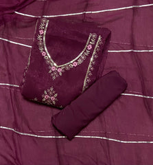 Fancy Shimmer Suit Set with Zari & Sequins Work - Yanchi