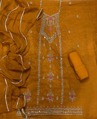 Fancy Shimmer Suit Set with Zari & Sequins Work - Yanchi