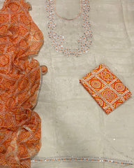 Fancy Shimmer Suit Set with Zari & Sequins Work - Yanchi