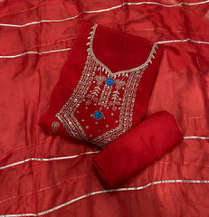 Fancy Shimmer Suit Set with Zari & Sequins Work - Yanchi