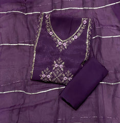 Fancy Shimmer Suit Set with Zari & Sequins Work - Yanchi