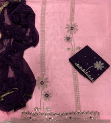 Fancy Shimmer Suit Set with Zari & Sequins Work - Yanchi