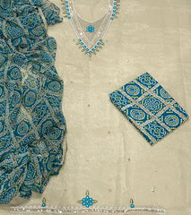 Fancy Shimmer Suit Set with Zari & Sequins Work - Yanchi