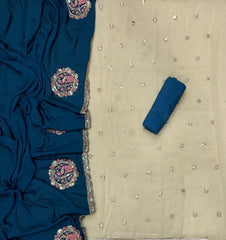 Fancy Shimmer Suit Set with Zari & Sequins Work - Yanchi