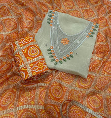 Fancy Shimmer Suit Set with Zari & Sequins Work - Yanchi