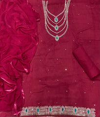 Fancy Shimmer Suit Set with Zari & Sequins Work - Yanchi