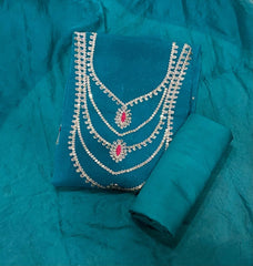 Fancy Shimmer Suit Set with Zari & Sequins Work - Yanchi