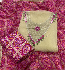 Fancy Shimmer Suit Set with Zari & Sequins Work - Yanchi