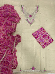 Fancy Shimmer Suit Set with Zari & Sequins Work - Yanchi