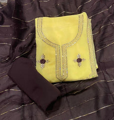 Fancy Shimmer Suit Set with Zari & Sequins Work - Yanchi