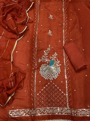 Fancy Shimmer Suit Set with Zari & Sequins Work - Yanchi