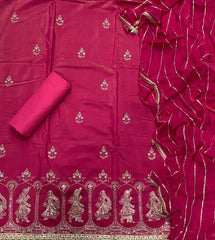 Fancy Shimmer Suit Set with Zari & Sequins Work - Yanchi