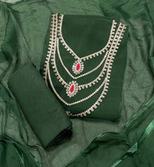 Fancy Shimmer Suit Set with Zari & Sequins Work - Yanchi