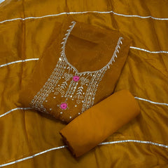 Fancy Shimmer Suit Set with Zari & Sequins Work - Yanchi