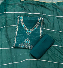 Fancy Shimmer Suit Set with Zari & Sequins Work - Yanchi
