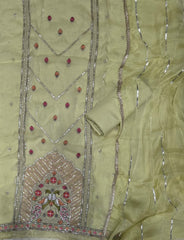 Fancy Skylon Suit Set with Heavy Sequins & Zari Thread Work - Yanchi